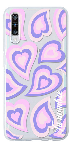 Funda Para Galaxy Para Mujer Corazones Morados Con Nombre