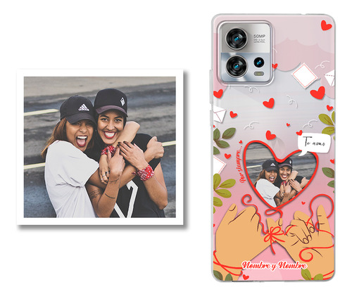  Funda Para Moto Corazon Rosa Personalizada Foto Favorita