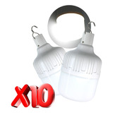 10 Foco Grande Recargable 24w (180w) Excelente Potencia 