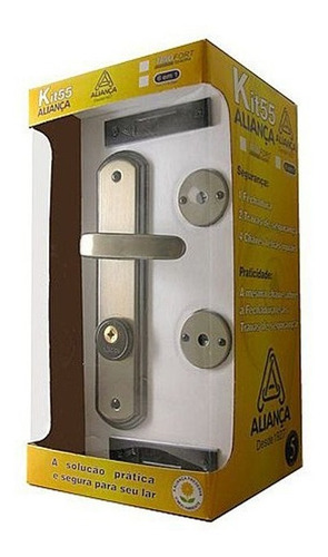 Fechadura Aliança Trio Tetra 5560a Acabamento Bronze 55mm