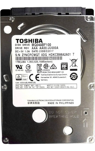 Disco Duro Interno Toshiba Mq04abf Series Mq04abf100 1.0 1tb