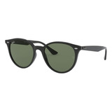 Óculos De Sol Polarizados Ray-ban Rb4305 Standard Armação De Propionato Cor Gloss Black, Lente Green Clássica, Haste Gloss Black De Propionato