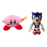 Pelúcia Kirby Nitendo + Sonic Game 