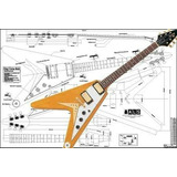 Caja Sólida De Guitarra E Plan Of Flying V Korina Electric G