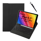 Capa Com Teclado Para iPad 5 Tela 9.7 A1822 A1823 + Caneta