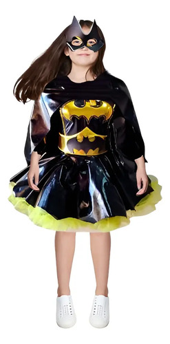 Disfraz Niña Inspirado Batichica Vestidos Halloween Accesorio Dia De Muertos Personaje Terror Fiesta Noviembre  | Envío gratis