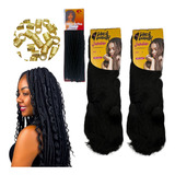 Kit 1 Nina Softex E 2 Jumbos Box Braids Tranças+cachos+anéis