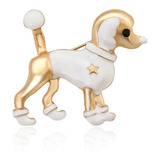 Broche Fresh Pool Perro Estrella  Oro 14k Lam  Perrito