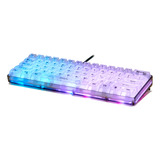 Teclas Transparentes Com Fio De 61 Teclas Ice Crystal Keycap