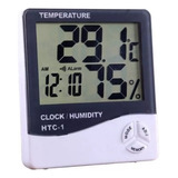 Termohigrómetro Reloj Digital  Temperatura - Humedad Htc-1