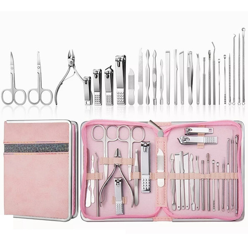 26 Piezas Manicure Y Pedicure Kit Cortauñas Set De Belleza 