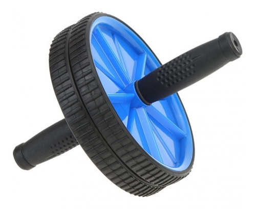 Rueda Abdominales Doble Ejercitador Cintura Gluteos Ab Wheel Color Negro/azul