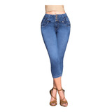 Jeans Mujer Pantalón Colombiano Mezclilla Strech Push Up 890