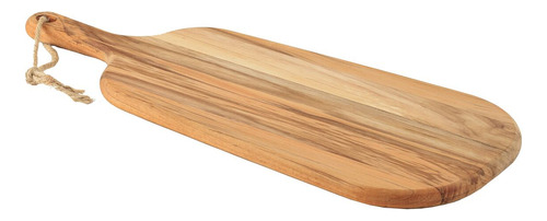 Tabla De Madera Para Pan Con Mango Tramontina Teca 48x19 Cm.