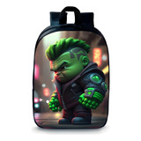 Mochila Escolar Pequena Mini Hulk Bolsa Passeio Infantil