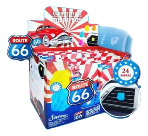 Perfume Route 66 Fragancia Aromatizante Para Auto, Clip