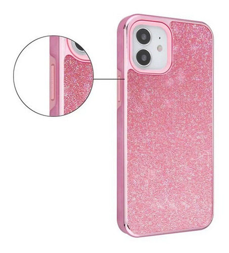 Funda Para iPhone 12 (6.1)/pro Hermosa Funda Brillos Rosa