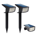 2pcs Foco Estaca Led Solar Jardin Impermeable Luz Calida