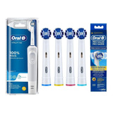 Escova Dental Elétrica Recarregável Oral B + 4 Refil 110v