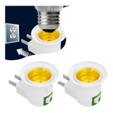 2 Piezas Adaptador Enchufe Socket Con Clavija Apagador 110v