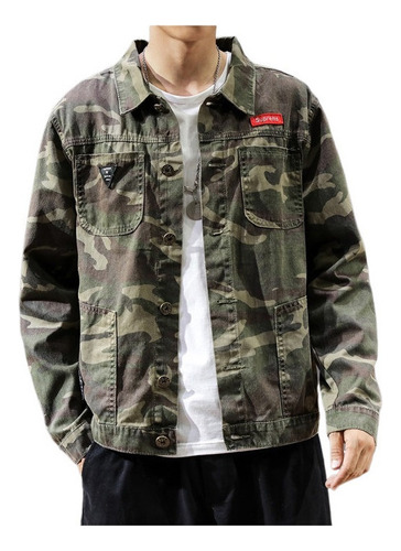 Chaqueta De Trabajo De Camuflaje Bordada De Moda Para Hombre