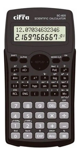 Calculadora Científica Cifra Sc-820 240 Funciones 12 Dígitos