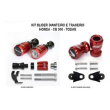 Kit Slider Dianteiro Traseiro Cb300 Speed Style Vermelho