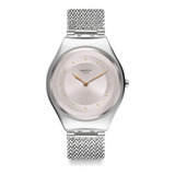 Reloj Swatch Mujer Plateado Skin Irony Skinsand Syxs117m