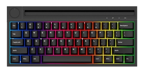 Teclado Mecánico Bluetooth Full Rgb Switch Pink K620 Negro