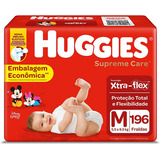 Fraldas Huggies Supreme Care M 196 U Tamanho M