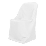 Silla Plegable Linentablecloth Poliéster Blanco De La Cubier