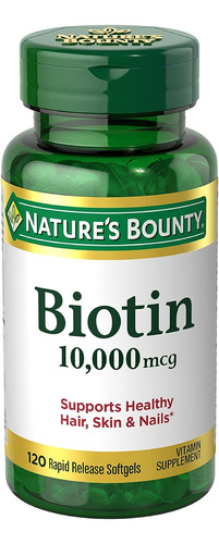 Biotina 10000 Mcg Ultra Fuerte Cabello Piel Uñas 120 Cap