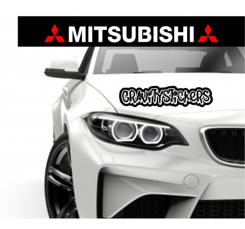 Vinilo Mitsubishi Franja Calcomanía Sticker Parabri Auto Sol
