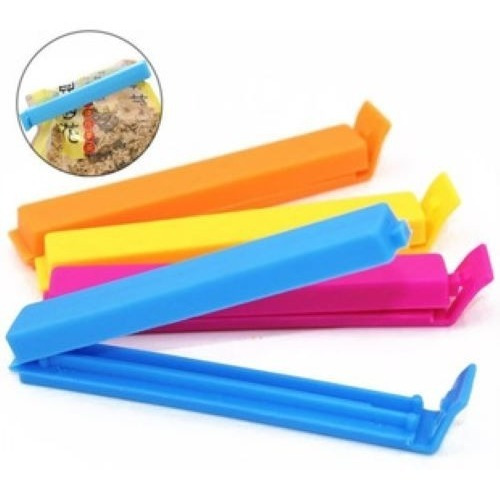 Broches Plastico Colores Cierra Bolsas Clip De Cocina X 4