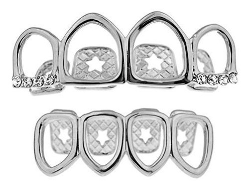 Grills Para Dientes - Four Teeth Full Open Face Grillz Set S