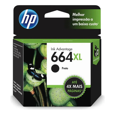 Cartucho De Tinta Hp 664xl Preto F6v31ab | Parcelamento sem juros