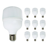 Kit 10 Lâmpadas Led Bulbo 20w Fria Cor Da Luz Branco-frio 110v/220v