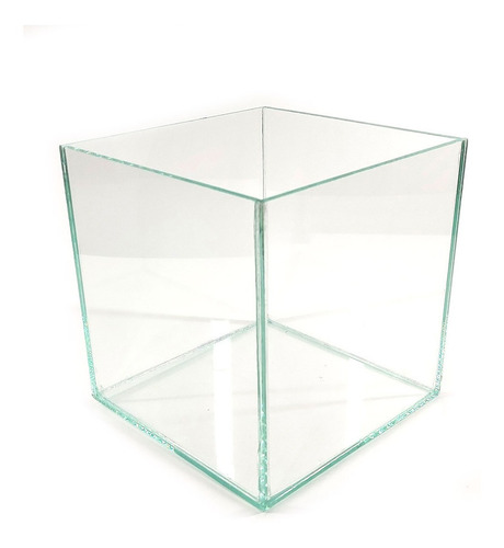 Vaso De Vidro Quadrado Transparente 17x17 Cm Decoração