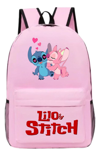 Mochila Bolsa Escolar Lilo Stitch Grande Reforçada Coração