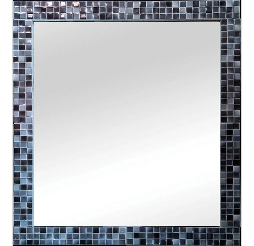 Espejo Marco 50x60 Simil Venecitas Azul Oscuro