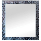 Espejo Marco 50x60 Simil Venecitas Azul Oscuro