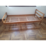 Cama Madera Maciza De Cedro 1 Plaza