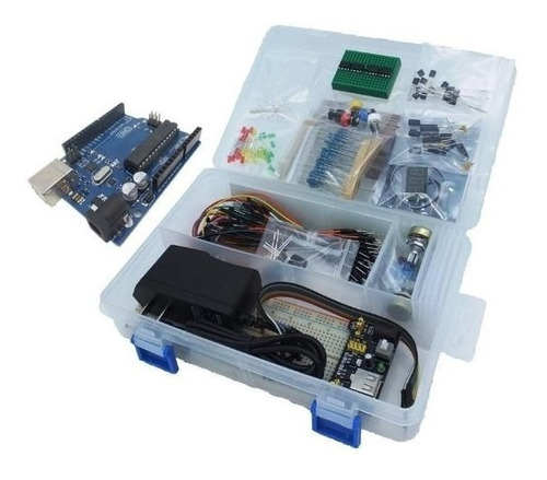 Kit Starter Electrónica Básica + Placa Ar Duno Uno Genérica