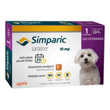 Antipulgas E Carrapato Simparic 10mg 2,6 A 5kg 1 Comprimido