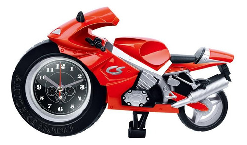 Reloj Despertador De Moto Rojo