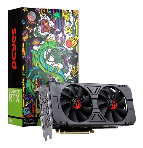 Placa De Video Pcyes Geforce Rtx2060 6gb Ddr6 Hdmi/dp/dvi-d