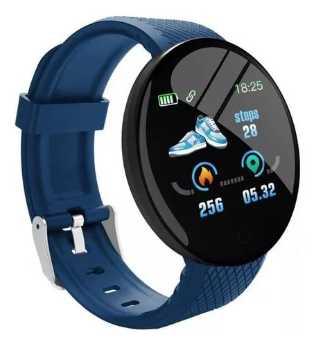 Reloj Smartwatch Inteligente D18 Color Azul Digital Completo