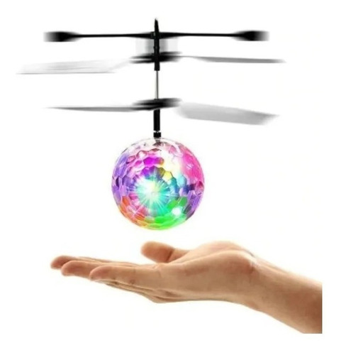 Mini Drone Esfera Voladora Con Luces Led Y Sensor Manual 