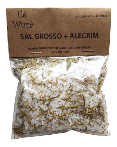 Banho De Descarrego De Sal Grosso Com Alecrim