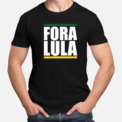 Camiseta Camisa Baby Look Fora Lula Brasil 100% Algodão Md2